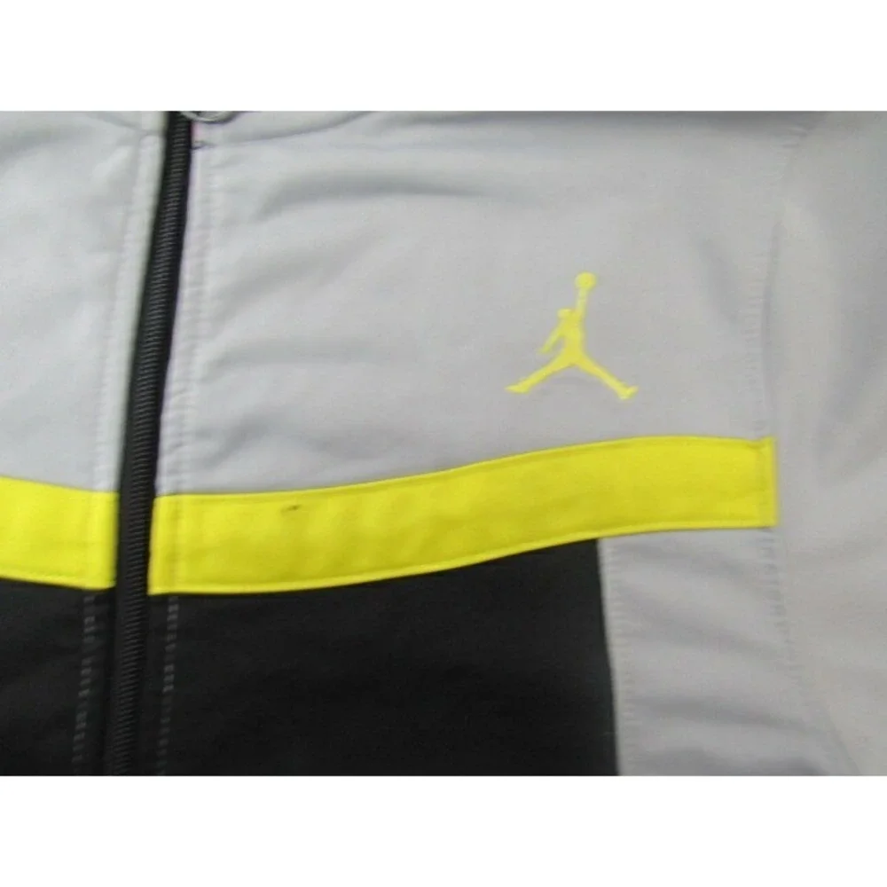 Nike Air Jordan Black/Gray Full Zip Warm Up  Jacket L Boys 12-13 yrs